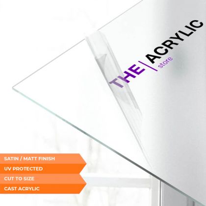 White Single Sided Frosted Acrylic Sheet